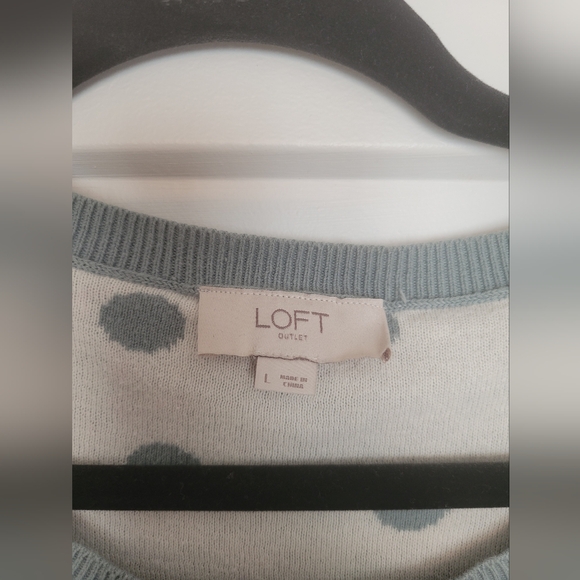 Loft Light Blue Dot Sweater - Picture 2 of 2